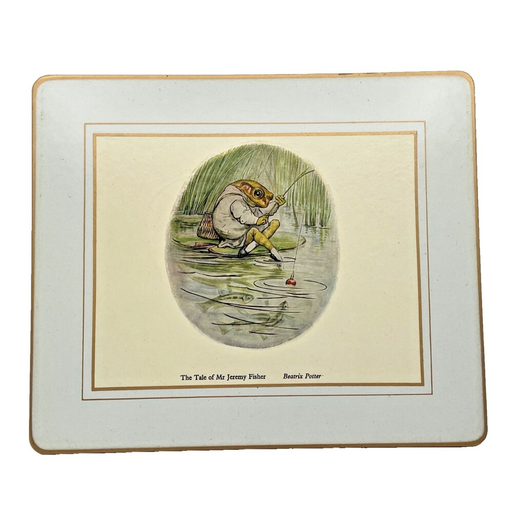 Beatrix Potter Placemats Set of 6 Lady Clare Matador 9.5" x 8" Melamine Cork - Picture 3 of 16